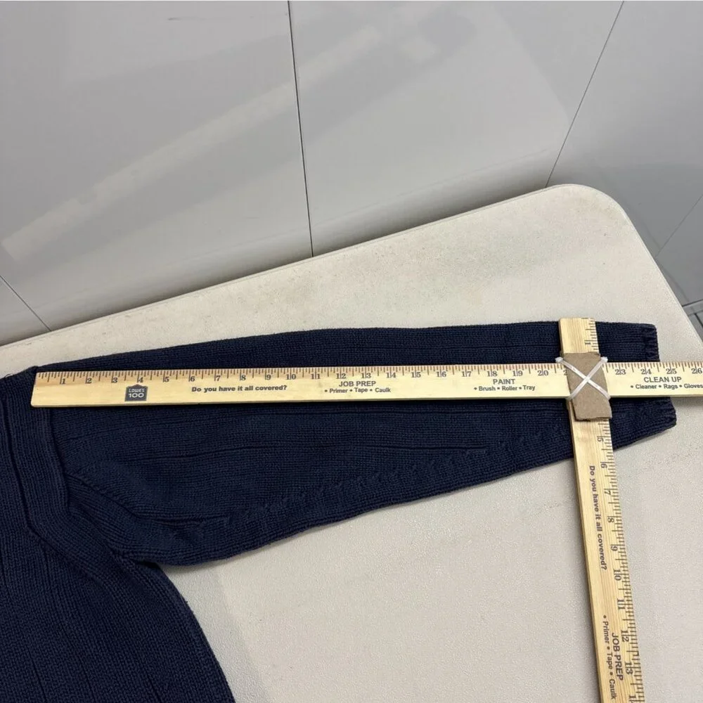 Vintage Polo Jeans Co Knit Sweater XL Navy Blue 1/4 Zip Pullover Long Sleeve Y2K